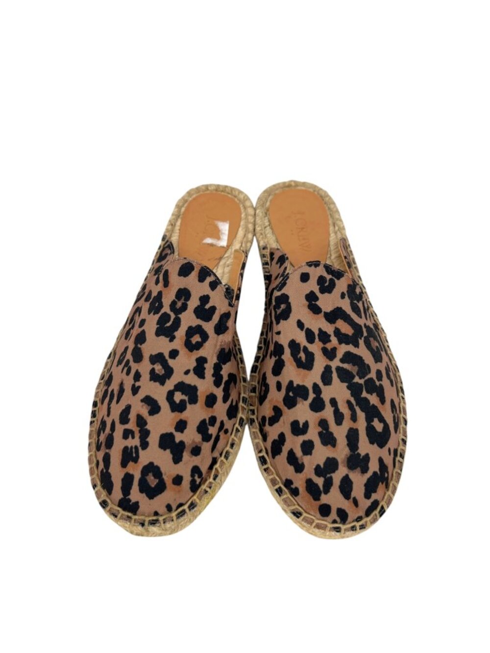 J.Crew Factory Leopard Print Espadrille Slip-On Mules Size 8